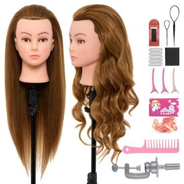 Imagem de Mannequin Head Neverland Beauty 71 cm com 80% de cabelo humano real - 