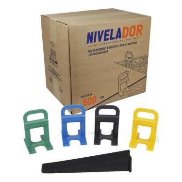 Imagem de 2X 500 Nivelador Piso Porcelanato Cerâmica + 50 Cunhas 1,5Mm