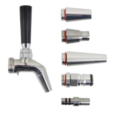 Imagem de Fabricação caseira de cerveja Stainless Steel Spount for Forward Sealing Faucet Food Grade O-ring Acessórios para vinho(Growler Filler)