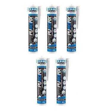 Imagem de Kit Selante Pu40 Preto Cartucho 387g Tekbond 5 unid