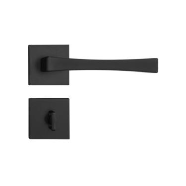 Imagem de Fechadura Pado Banheiro Vivaldi Preto Textura 55mm