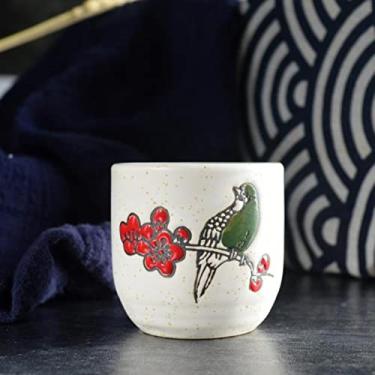 Imagem de Conjunto de 6 peças copo de vinho de cerâmica caneca de café de cerâmica para restaurante copos de saquê utensílios de mesa Kongfu xícara de chá