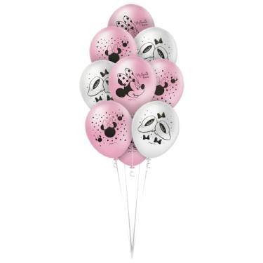 Imagem de BALAO LATEX REDONDO 9 pol. MINNIE MOUSE ROSA 25 un.