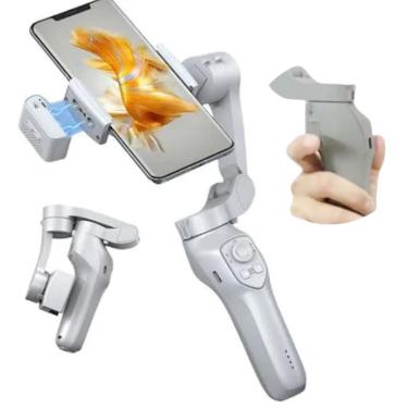 Imagem de Estabilizador Profissional 3 Eixos Dobrável Bluetooth Rastreamento Facial Luz Integrada...