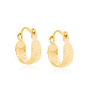 Imagem de Brinco rommanel argola ouro 18k 1,1 cm - antialérgico