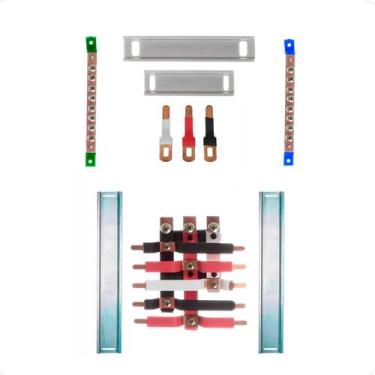 Imagem de Kit Barramento Trifásico 80A para 10 Circuitos com Termo Retrátil - Za