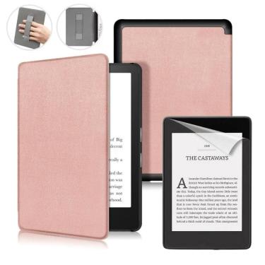 Imagem de Capinha Couro Com Alça Para Kindle 12 Rs23Cv 6.0 + Película