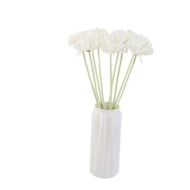 Imagem de Flores falsas artificiais plantas-10 hastes flores artificiais margaridas decorativas flores falsas de seda gerbera margaridas ramomila buquê