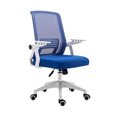 Imagem de UISLA Computador executivo giratório de escritório com apoio de braço ajustável, ergonômico, altura ajustável, mesa de escritório de malha para dormitório