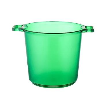 Imagem de FTOQWZXV Balde de gelo, baldes de bebidas para festas, balde de gelo de plástico para bar de coquetel, balde de vinho de acrílico verde, balde de bebida, refrigerador para refrigerador para champanhe