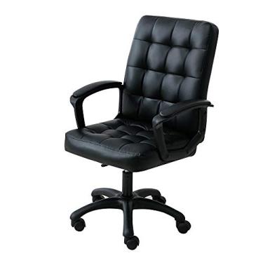 Imagem de Computador rotativo elevador computador PU assento ergonomia escritório estudo altura ajustável executivo para escritório estudante dormitório