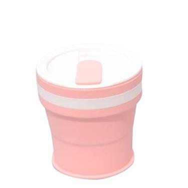 Imagem de WYUYIWH Copo de água Copos Dobráveis Copo de Água Viagem Silicone Retrátil Colorido Portátil Exterior Café Copo de Mão (Cor: Verde 1)