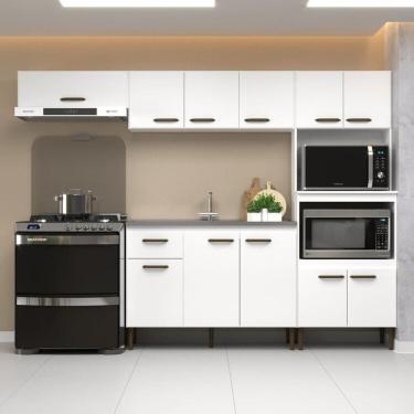 Imagem de Cozinha Compacta 4 Peças em Mdp Berlim Branco Gelo