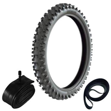 Imagem de Kit Pneu Trilha Cross Ttr 125 Crf 150 70/100-19 42m Rs47 Rinaldi + Camara + Cinta