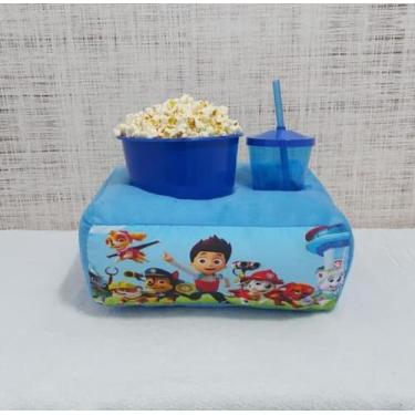 Imagem de Almofada de pipoca kit filme copo de picoca + copo com canudo - AMORA 