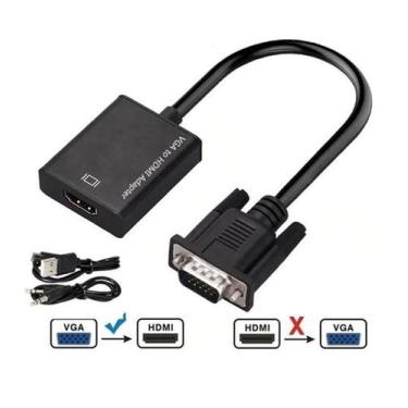 Imagem de Cabo Mini Convesor Vga Para Hdmi Com Áudio E Vídeo Full Hd - FL 