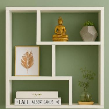 Imagem de Prateleira estante mdf 90x90x18cm para salas quartos e escritórios - S