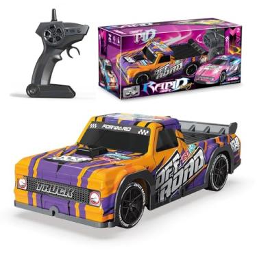 Imagem de Carrinho de Controle Remoto Porche Caminhonete com LED, Carro com Pneus de Borracha, Função Drift (CAMINHONETE LARANJA)