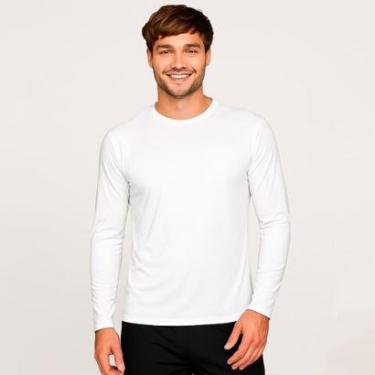 Imagem de Camiseta Uv Térmica Slim Fitness Esportes Básica Manga Comprida Verão-Masculino