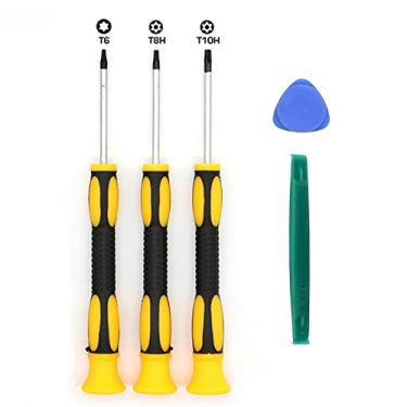 Imagem de Fongmore Chave de fenda Torx T6 T8H T10H com orifício de segurança para controle Xbox One 360, PS3, PS4, kit de ferramentas de reparo com spudger