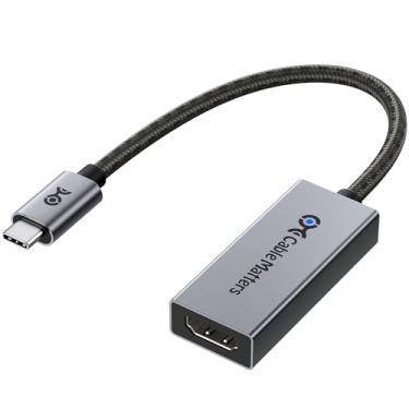 Imagem de Cable Matters Adaptador USB C para HDMI 2.1 de 48 Gbps para macOS, suporta 8K 60Hz / 4K 240Hz HDR, Thunderbolt 4 para HDMI 2.1, adaptador HDMI 2.1 para USB C, compatível com iPhone 16/15