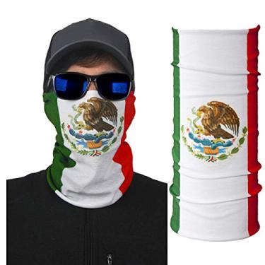 Imagem de International Tie Cachecol Multifuncional, Máscara de Sol, Balaclava, Excelente Polaina para Pescoço ou Bandana, Mexico