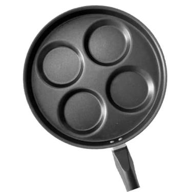 Imagem de Frigideira Antiaderente Multiuso 4 Furos e 7 Furos – Ovos, Panquecas, Omeletes e Hambúrgueres (Frigideira Com 4 Furos)