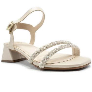 Imagem de Sandália Infantil Molekinha Tamanco Salto Bege 2347107