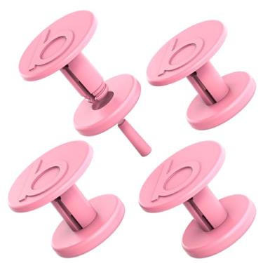 Imagem de Botões de substituição para alça de alça de bolsa Bogg – Rebites de plástico rígido 3D "b" combinam com o novo estilo de bolsa Bogg – Cor de bolhas rosa soprando para bolsas originais, bebês e Bitty