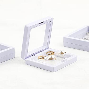 Imagem de 2 peças de moldura flutuante de joias 3D; caixa de armazenamento organizadora de joias transparente; porta-moedas para exibição de joias para medalhas AA, medalhas militares, coleção de moedas, joias