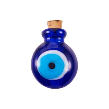 Imagem de 1 pingente feito à mão olho turco lampwork 30 mm vidro sortudo olho turco frasco de perfume pingentes para colar faça você mesmo, joias, frasco de óleo essencial, azul