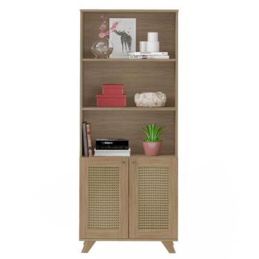 Imagem de Estante 2 Portas 3 Nichos 172x70 4709 Carvalho Arly - MILANI MOVELARIA