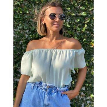 Imagem de Blusa ciganinha cropped moda feminina - Bms