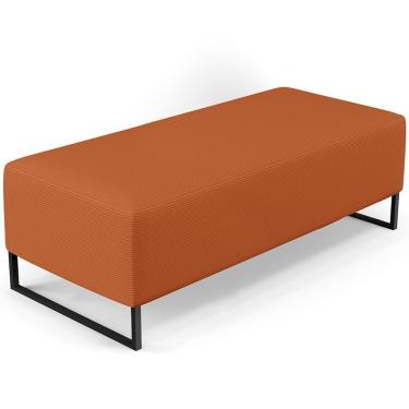 Imagem de Puff Decorativo Sala De Estar Bali W01 Base Ferro 120x50 Cm Tecido Terracota