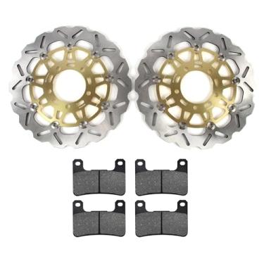 Imagem de Discos e pastilhas de rotores de freio dianteiro Arashi para Kawasaki Z1000SX 2011-2015 ABS inclui, Z1000 ABS 2010-2013, acessórios de substituição de motocicleta dourado