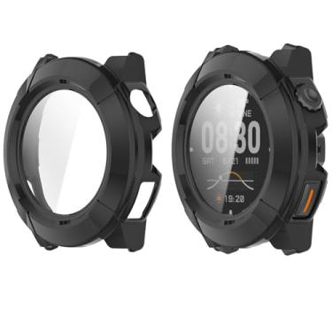 Imagem de LOKEKE Compatível com Coros Nomad cobertura total PC capa protetora de tela de vidro temperado compatível com Coros Nomad (preto)