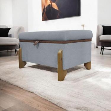 Imagem de Recamier Puff Baú Sapateira Organizador Para Briquedos Cobertor Cama Q