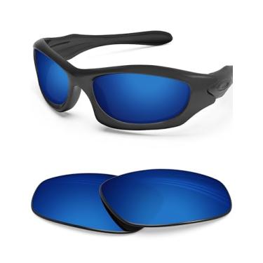 Imagem de BLAZERBUCK Lentes de reposição polarizadas anti-sal para óculos de sol Oakley Monster Dog, Azul meia-noite - polarizado, 0