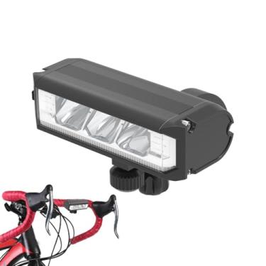 Imagem de Farol de bicicleta recarregável, farol de bicicleta | Farol de segurança para pilotagem,Luz multifuncional para bicicleta para passeios noturnos, luz frontal recarregável por USB