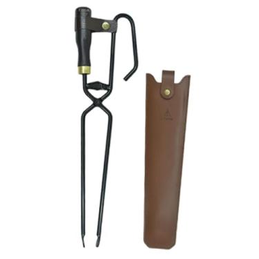 Imagem de UGPLM Pinça para lenha, leve e ideal para abastecer o fogo. Perna para lareira, fogueira, churrasqueira, camping e cozinha.