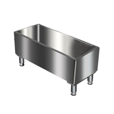 Imagem de TRGCJGH Pia de esfregão de montagem no chão, pia de lavanderia independente de aço inoxidável, pia utilitária interna e externa para lavanderia, garagem, porão, jardim (120 x 41 x 45 cm (47,2 x 16,1 x