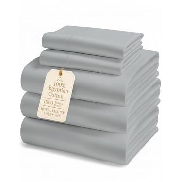 Imagem de LANE LINEN Lençóis King divididos 100% algodão egípcio para camas ajustáveis - Contagem de 1000 fios, lençóis de cama king size de luxo produzidos de forma sustentável, lençóis de algodão laváveis na