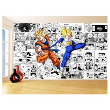 Imagem de Papel De Parede Dragon Ball Goku Vegeta Anime 3,5M Dbz241 - Você Decor