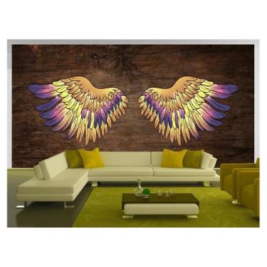 Imagem de Papel De Parede 3D Arte Asas Selfie Insta Cores 3,5M Tra244 - Você Dec