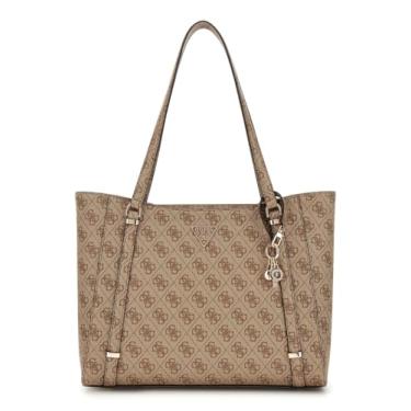 Imagem de GUESS Bolsa feminina Eco Erica Elite (pacote com 1), Logotipo Latte, One Size, Bolsa Eco Erica Elite