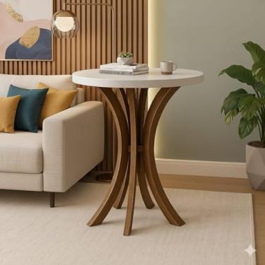 Imagem de Mesa de Canto calice Sala Sofá e Quarto 60cm altura 50cm Diâmetro Cor Branco