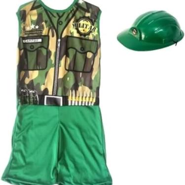 Imagem de Kit Infantil de Policial com Capacete e Colete, 100% Poliéster, Tamanho M, para Crianças 6-8 Anos, Fantasia Temática