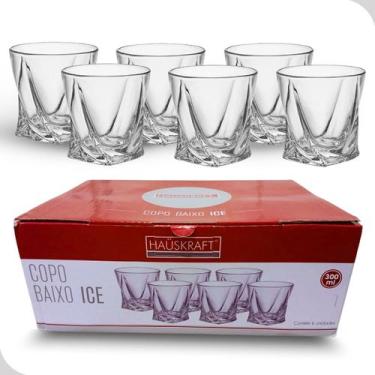 Imagem de Copo baixo cri ice 300ml haukraft 6 peças de vidro - Hauskraft, Transp