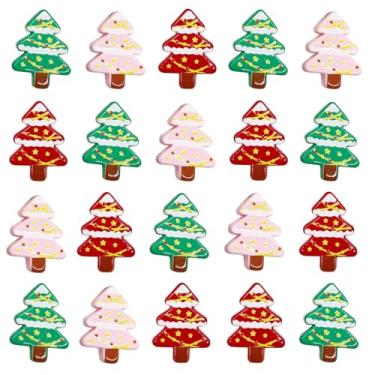 Imagem de Miçangas focais de acrílico fofas a granel para fazer joias faça você mesmo, colar, chaveiro, caneta, suprimentos de artesanato (árvore de Natal)