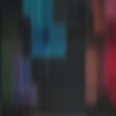 Imagem de Quadro Decorativo com Estampa de Fundo Desfocado e Texturas Coloridas para Decoração Moderna 50x50cm